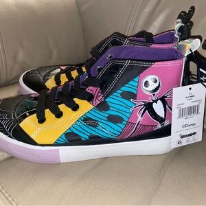 Disney High-Top Sneakers The Nightmare Before Christmas Ladies Size 7.5 NWT Goth